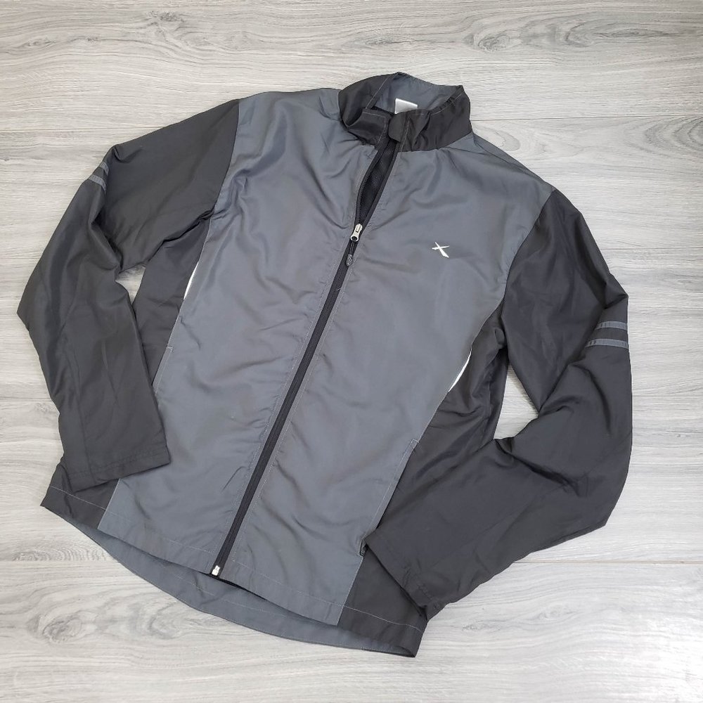 Maxed Men's Lightweight Windbreaker Jacket Grey/Black Size Medium - Picture 8 of 8